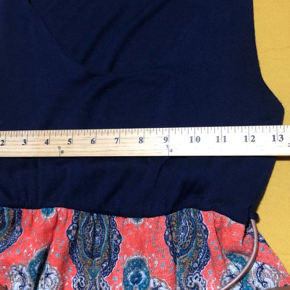 Style Rack Size M Black Pink & Blue Sleeveless with Belt Maxi Dress - Picture 5 of 7